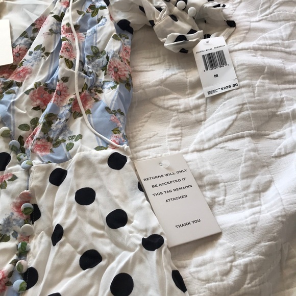 NWT For love & lemons Savannah Wrap Mini Dress - Picture 8 of 13